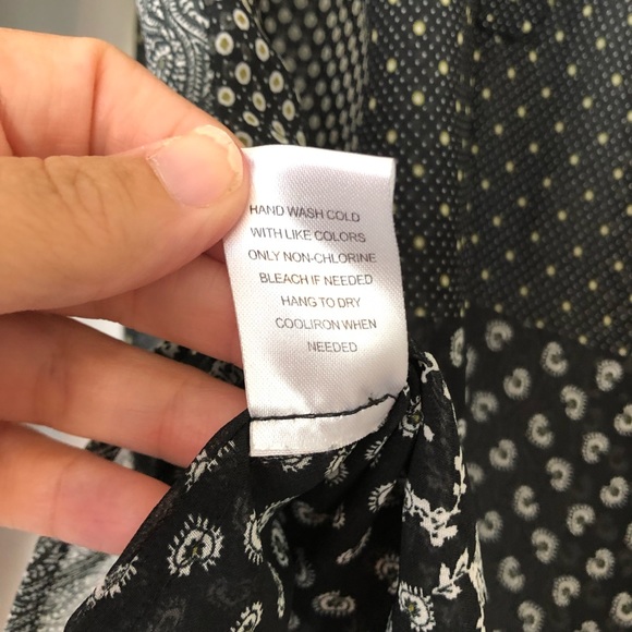 Daniel Rainn Black & White Patchwork Sheer Cottagecore Blouse - Picture 8 of 11